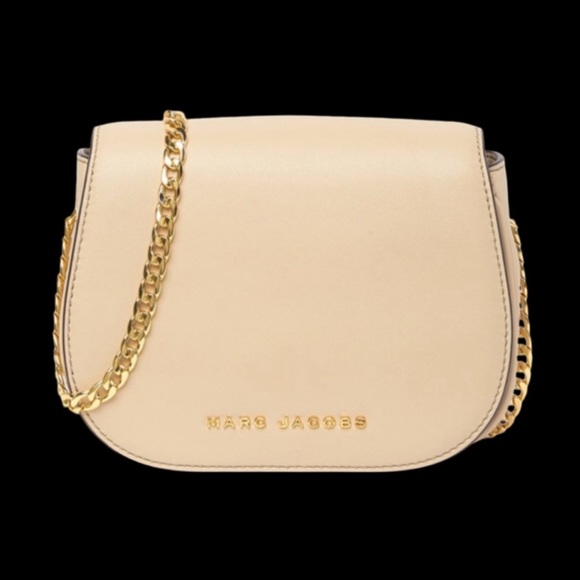 Marc Jacobs Handbags - Marc Jacobs Beige Nude Off-White Leather Gold Link Chain Crossbody Shoulder bag